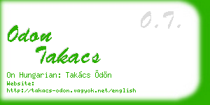 odon takacs business card
