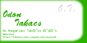 odon takacs business card